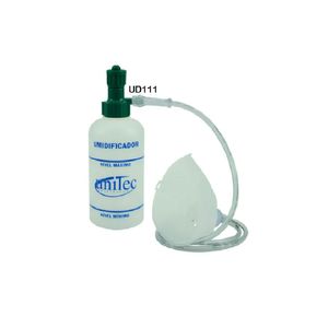 Kit Umidificador p/ Oxigênio Frasco PVC 250ml - Unitec - Adulto UD111