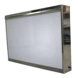 Negatoscópio 2 Corpos p/ Parede Inox LED - Bivolt