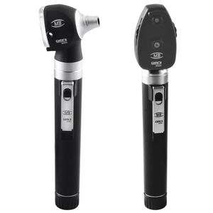 Kit Otoscópio e Oftalmoscópio - MD - Omni 3000 Xenon Preto Estojo Macio
