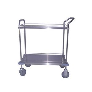 Carro/ Mesa Auxiliar em Aço Inox c/ Grades de Proteção