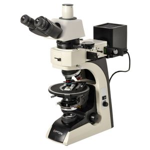 Microscópio Petrográfico Trinocular - Opton - Aumento de 40x a 600x