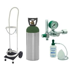 Kit de Oxigênio 10,5L Sem Carga com Carrinho p/ Transporte