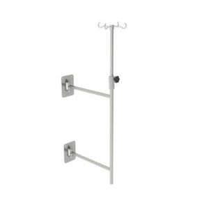 Suporte de Soro e Bomba de Infusão em Aço Inox Fixação na Parede - CM-0017-HO