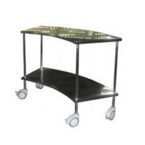 Mesa Auxiliar Semi Circular em Aço Inox - CM-0201-HO