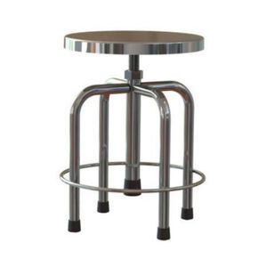 Banqueta Giratória em Aço Inox - CM-0204-HO sem rodizios