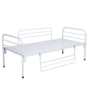 Cama Hospitalar Simples c/ Cabeceira Móvel e Par de Grades