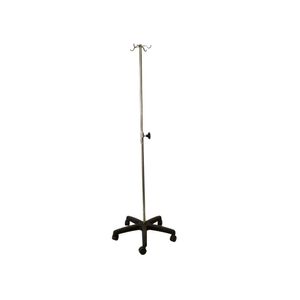 Suporte de Soro Aço Inox - 5 Rodas