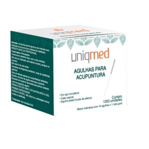 Agulhas p/ Acupuntura 0,25x15mm -Uniqmed - Caixa c/ 1000 unidades