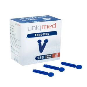 Lancetas 30G - Uniqmed - Caixa c/ 100 unidades