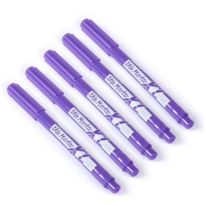 Kit 5 Canetas Marcadora Viscot 1450XL-200 Ponta Fina Regular - Roxa