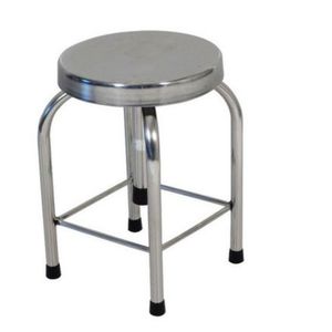 Banco Giratório Totalmente Inox s/ Rodízios