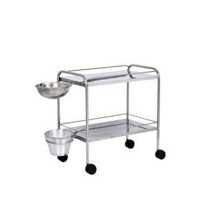 Carro Curativo Inox - Balde e Bacia