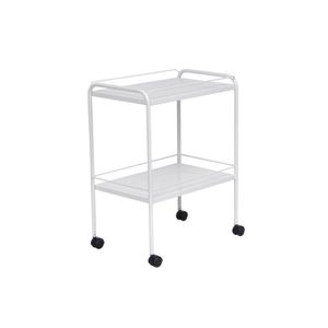 Mesa Auxiliar 90 x 50 x 80 Epoxi com Varanda e Rodízios