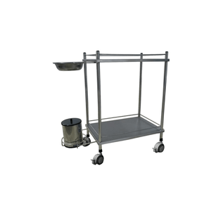 Carro de Curativo em Aço Inox C/Balde e Bacia - CM-1100-HO